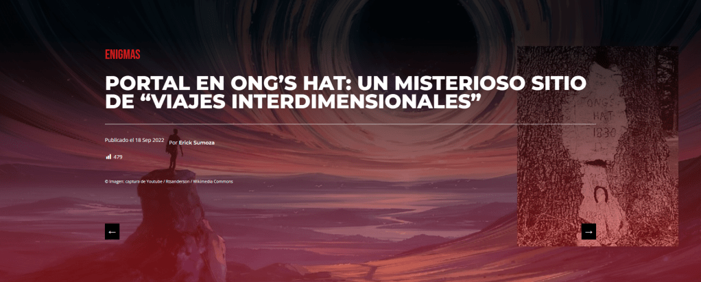 PORTAL EN ONG’S HAT: UN MISTERIOSO SITIO DE “VIAJES INTERDIMENSIONALES”