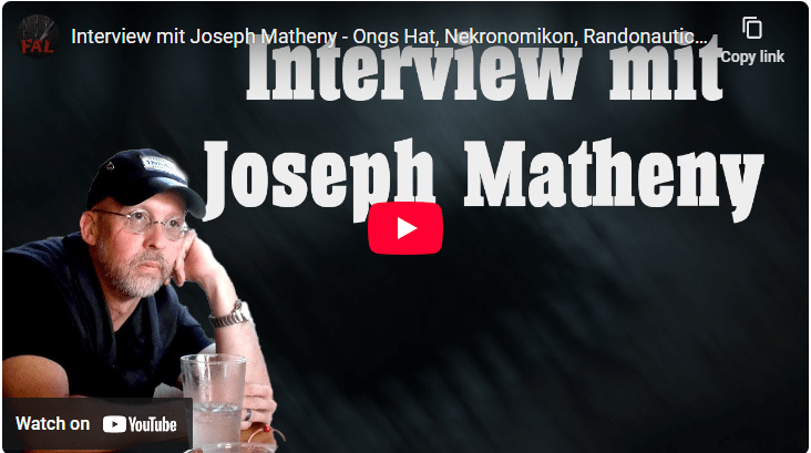 Interview mit Joseph Matheny - Ongs Hat, Nekronomikon, Randonautica, UAPs, KI, Dimensionen, Künstler